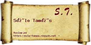 Süle Tamás névjegykártya