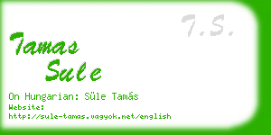 tamas sule business card