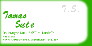 tamas sule business card